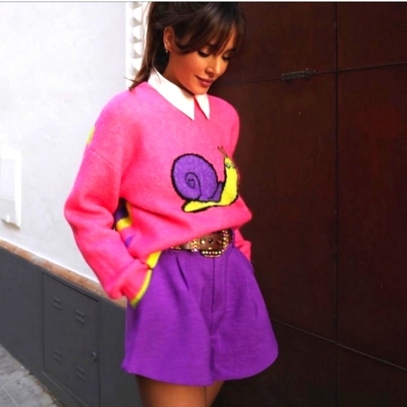 NWT ZARA *Snail Jacquard Knit Sweater - Picture 2 of 8